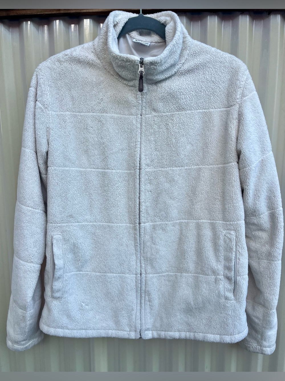 Women’s  Columbia Cream Full-Zip Fleece Jacket - L